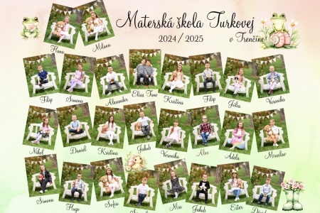 Fotenie skolkarov na tablo Soňa Kalabová